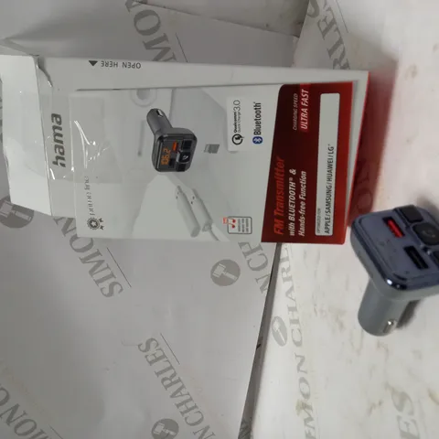 FM TRANSMITTER WITH BLUETOOTH