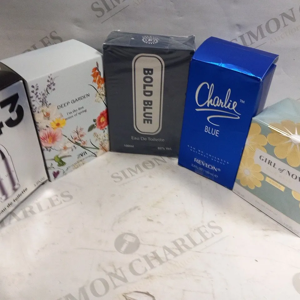 APPROXIMATELY 15 ASSORTED FRAGRANCES TO INCLUDE; CHARLIE, BOLD BLUE, 1143 AND ZARA