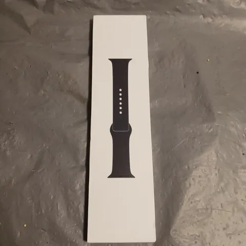 BOXED APPLE WATCH RUBBER STRAP IN BLACK 45MM