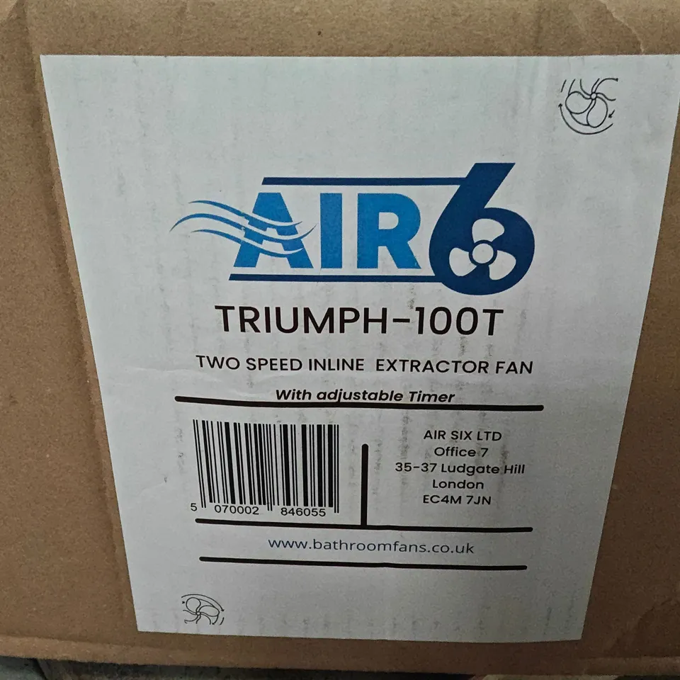 AIR 6 TRIUMPH-100T INLINE EXTRACTOR FAN 