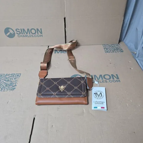 VALENTINO ORLANDI CROSSBODY BROWN WALLET PRINTED PATTERN WITH TAGS