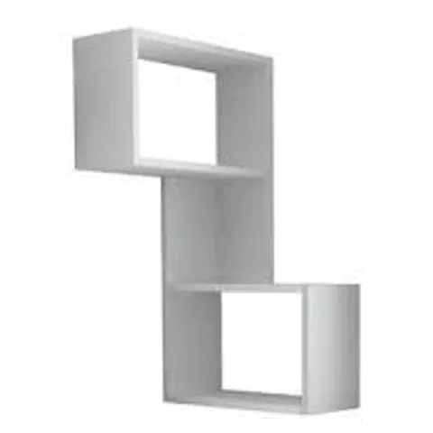 BOXED MAYBE SHELF - WHITE, LIGHT MOCHA