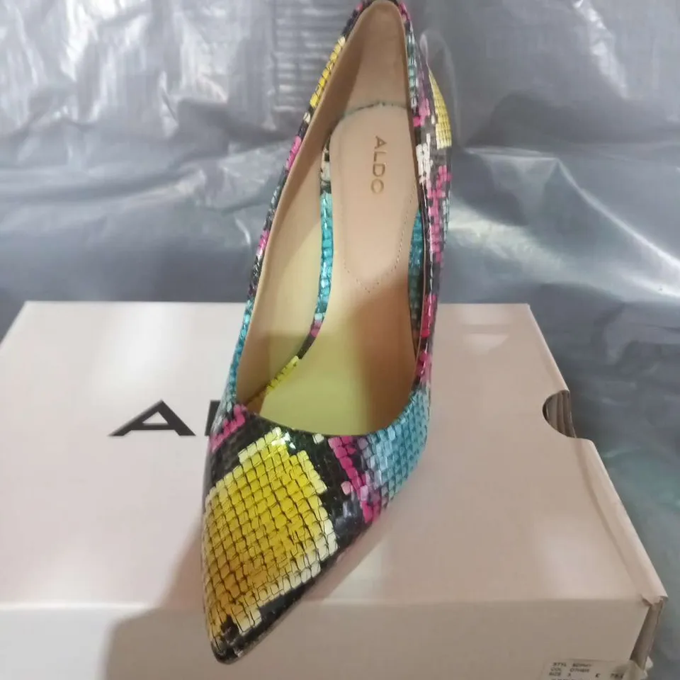 BOXED ALDO SOPHY MULTI LEATHER LADIES SIZE 3