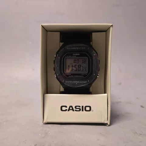 BOXED CASIO ILLUMINATOR DIGITAL WATCH IN BLACK