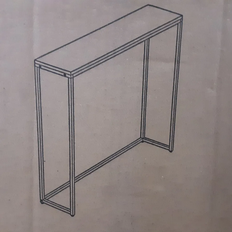 BOXED TRENT CONSOLE TABLE IN LIGHT MANGO WOOD H84 X W100 X D24CM