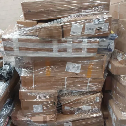 PALLET CONTAINING VARIOUS ASSORTED BOXED ITEMS TO INCLUDE,  CAR PARTS, EXPANDABLE HOSE,  KIDS SLIDE, VACUUM SEALER AND LOTS MORE UNMARKED BOXED ITEMS 