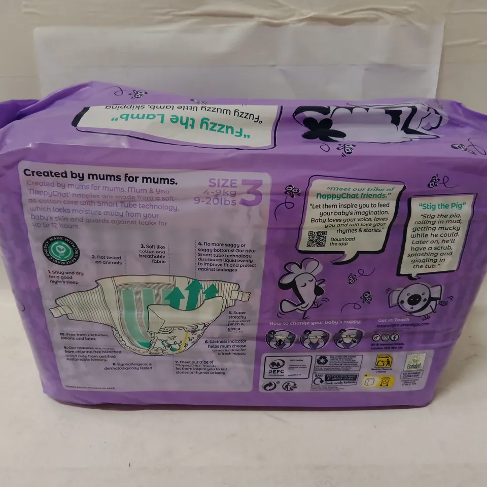 MUM & YOU NAPPYCHAT PREMIUM NAPPIES SIZE 3 (4-9KG) – PACK