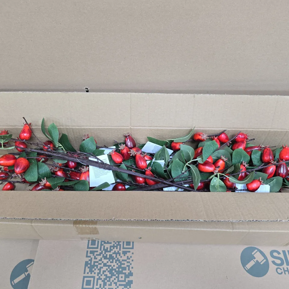 BOX OF APPROXIMATELY 12 GISELA GRAHAM FAUX BERRY DECOR