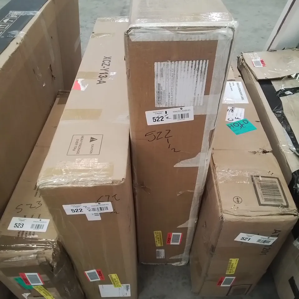 BOXED MARBLE DINING TABLE WITH METAL LEGS (2 BOXES)