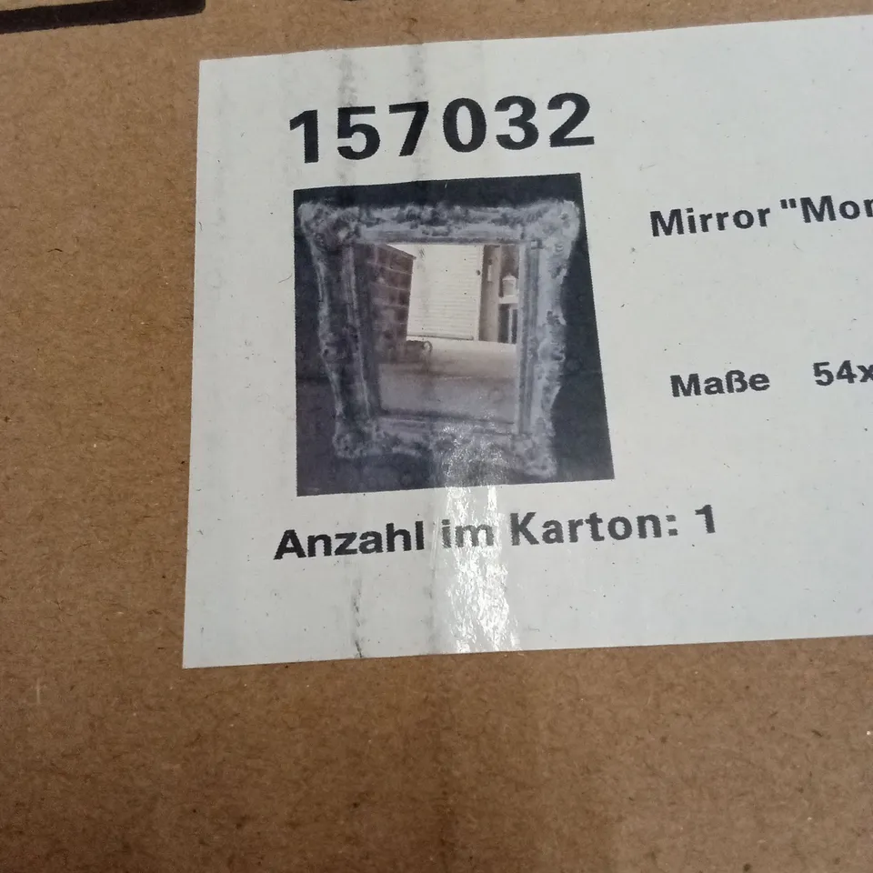 BOXED WOOD FLAT MIRROR