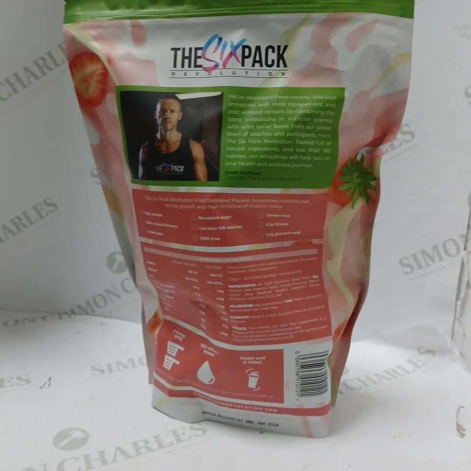 THE SIX PACK REVOLOUTION PLANT BASED PROTEIN SMOOTHIE - STRAWBERRY CREAM SENSATION (1.2KG)