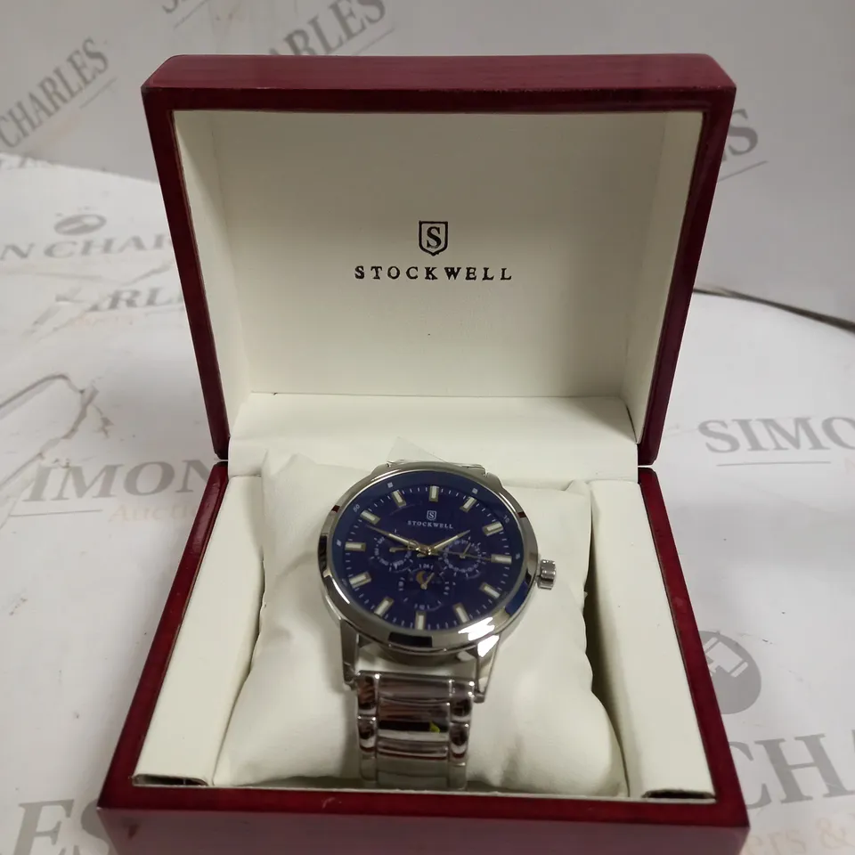 MENS STOCKWELL CHRONOGRAPH WATCH – MODEL S290 – STAINLESS STEEL STRAP – BLUE DIAL – 3ATM WATER RESISTANT