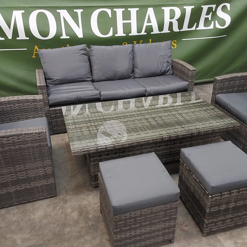 BRAND NEW KANSAS GARDEN AND PATIO RATTAN SOFA SET  RRP £995