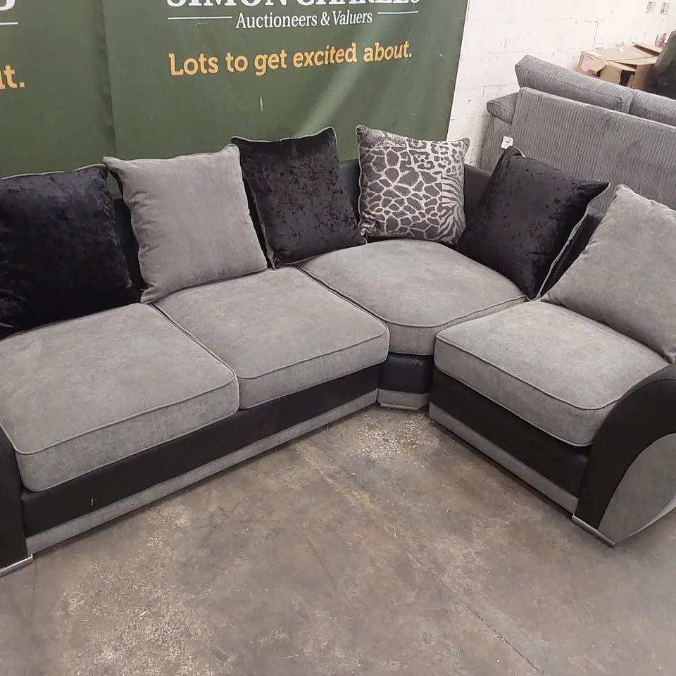 QUALITY DESIGNER HILTON RIGHT HAND DOUBLE ARM CORNER GROUP SOFA