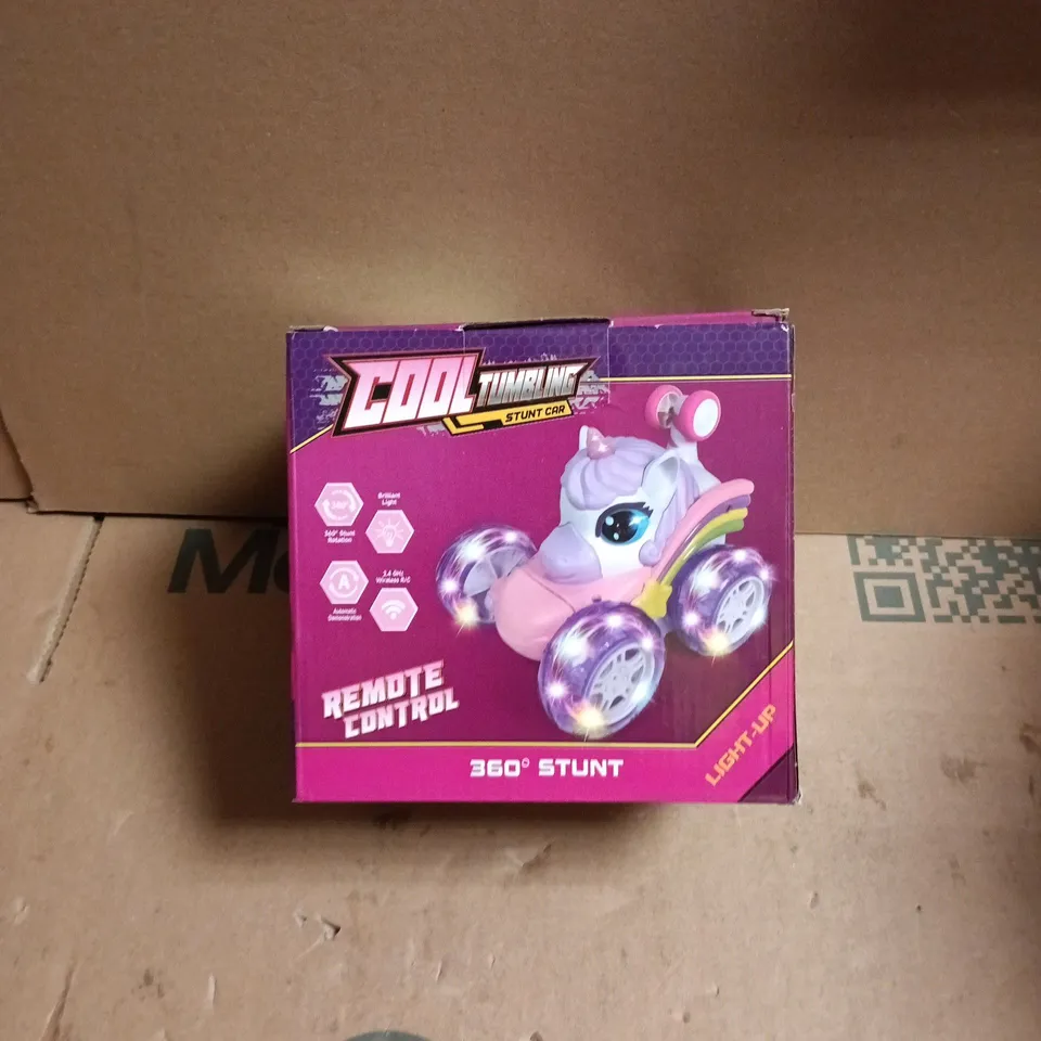 REMOTE CONTROL STUNT CAR – 360° STUNT, UNICORN THEME, BOXED