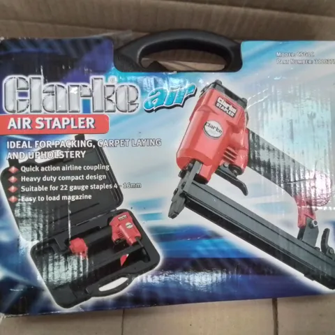 CLARKE AIR STAPLER – PNEUMATIC STAPLING GUN, BOXED