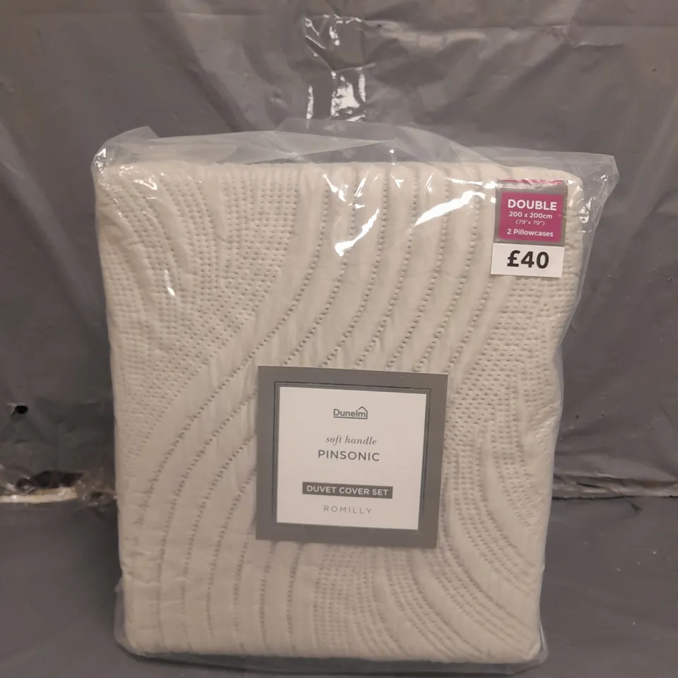 BAGGED DUNELM DUVET COVER SET - DOUBLE 