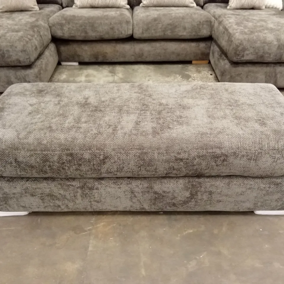 BROADGATE LARGE U-SHAPE MODULAR SOFA WITH FOOTSTOOL - GREY RRP £3299