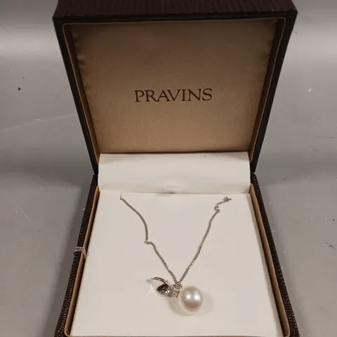 PRAVINS PEARL CHAIN LINK NECKLACE