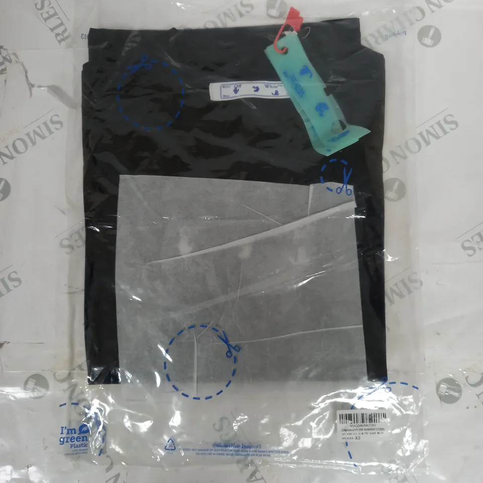OFF-WHITE SLIM FIT T-SHIRT IN BLACK SIZE XS