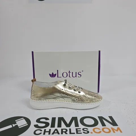 LOTUS WOMEN'S METALLIC GOLD BROGUE SHOES – UK EU 39