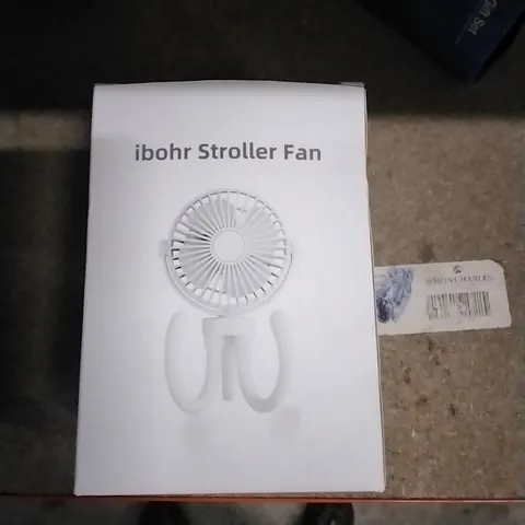 BOXED IBOHR STROLLER DESK FAN - WHITE