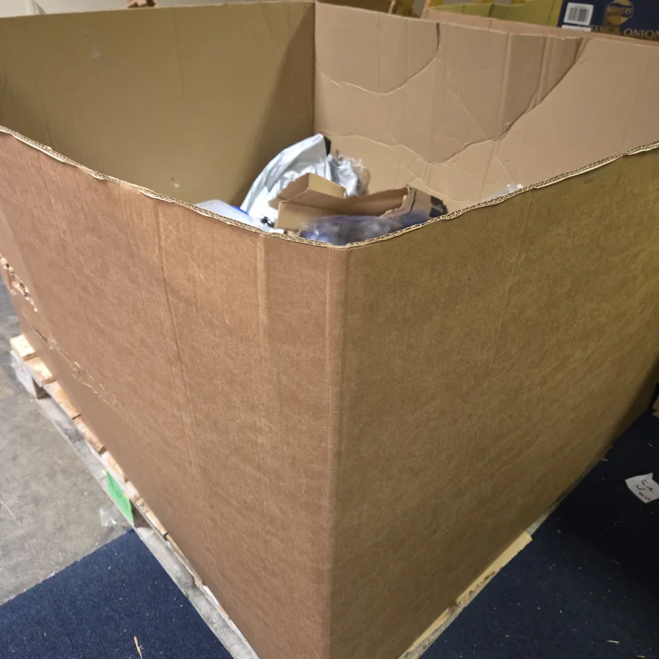 PALLET OF APPROXIMATELY 50 ASSORTED HOUSEHOLD PRODUCTS TO INCLUDE CHILDRENS GAMES, STATIONARY, PLASTIC STORAGE CASE ETC - COLLECTION ONLY 
