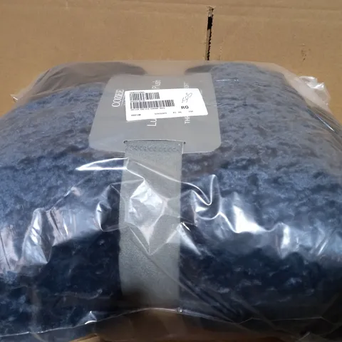 COZEE HOME LUXURY TEDDY FLEECE THROW WITH VELVETSOFT - NAVY