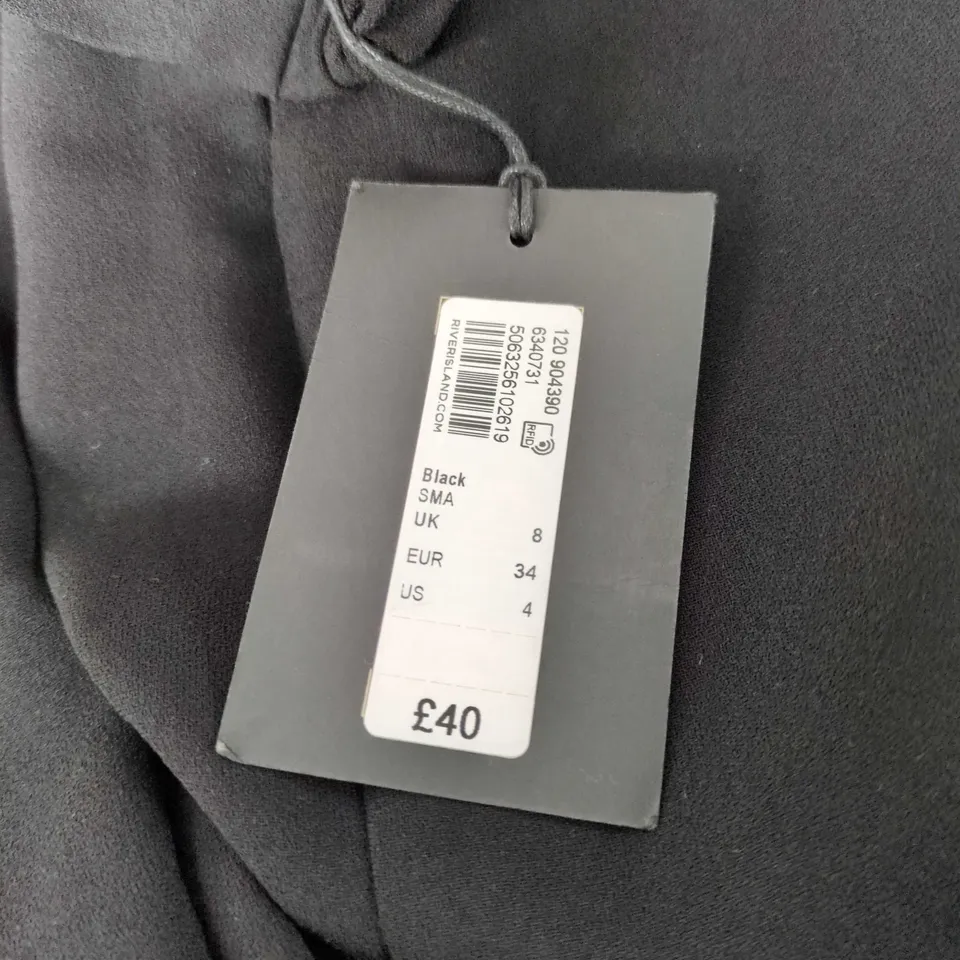 RIVER ISLAND BLACK WOMEN'S TROUSERS – UK 8 (EU 34 / US 4)