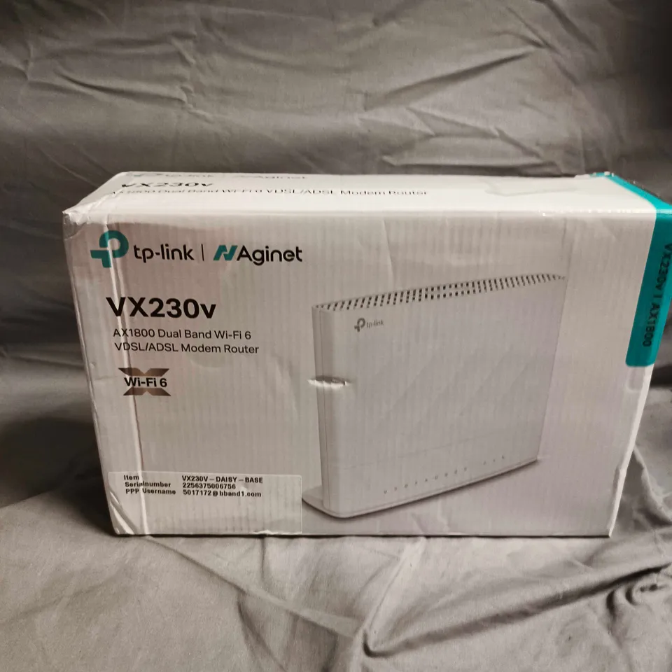 TP-LINK VX230V AX1800 DUAL BAND WI-FI 6 VDSL/ADSL MODEM ROUTER (BOXED)