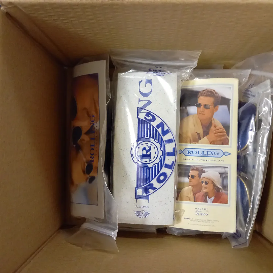BOX OF APPROX 9 PAIRS OF ROLLING 670 SUNGLASSES. 