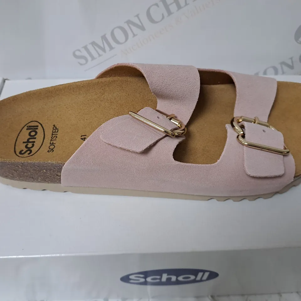 BOXED SCHOLL SANDLES IN PINK SIZE 7  