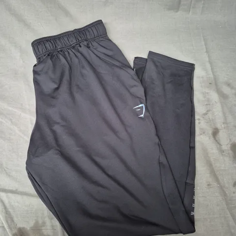 GYMSHARK SLIM FIT SPORT JOGGERS IN BLACK SIZE L