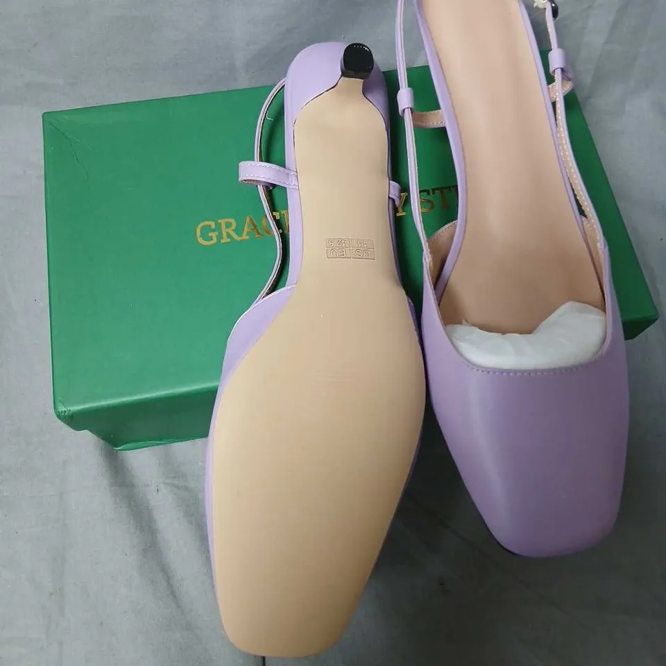 GRACE EVERY STEP WOMEN'S LAVENDER SLINGBACK HEELS – BOXED (US 11 / EU 42)