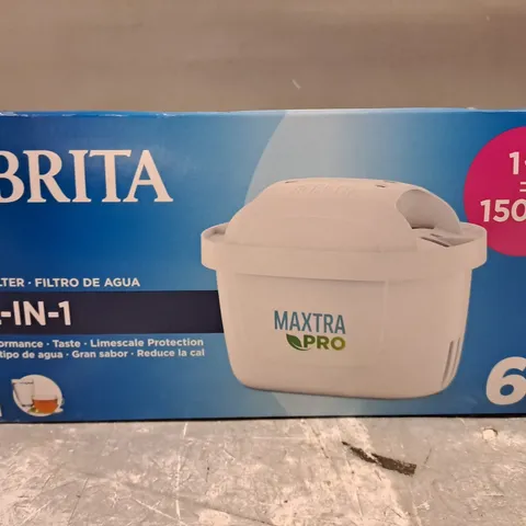 BOXED BRITA PACK OF 6 ALL-IN-1 WATER FILTERS