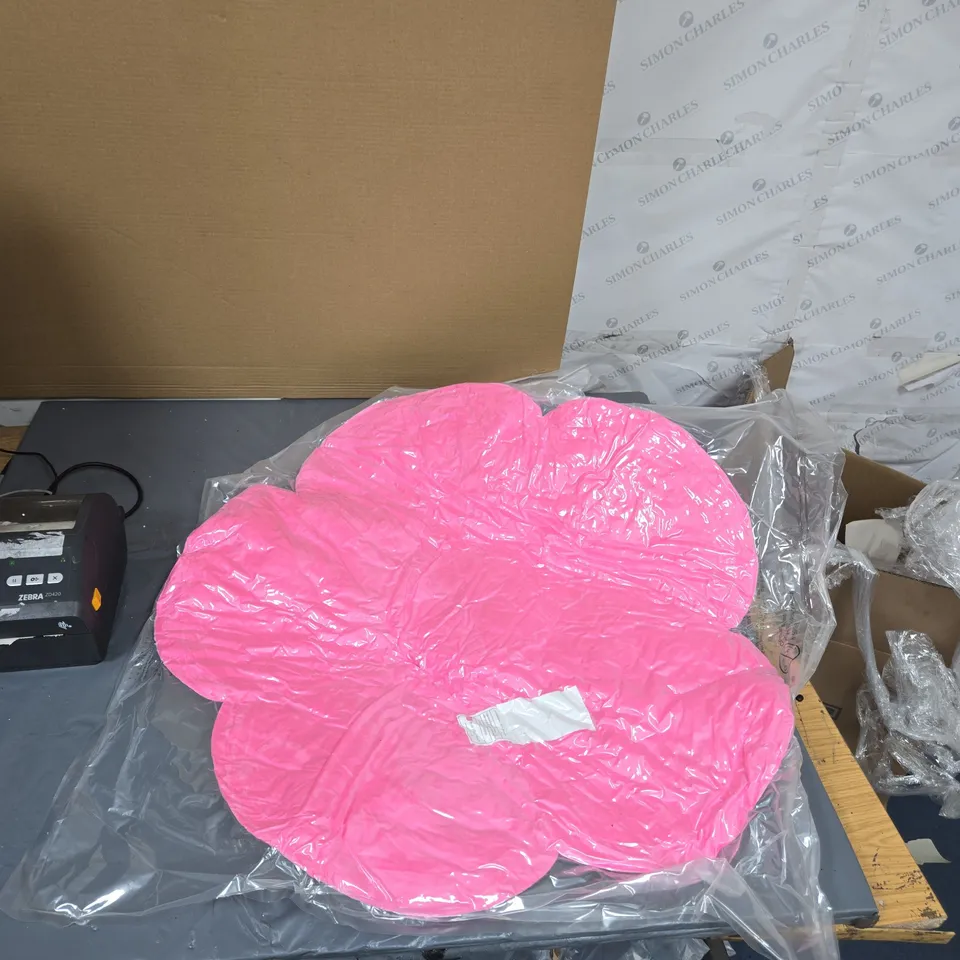 BUTTERFLY CRAZE PINK FLOWER RUG, 100% POLYESTER, MADE IN CHINA