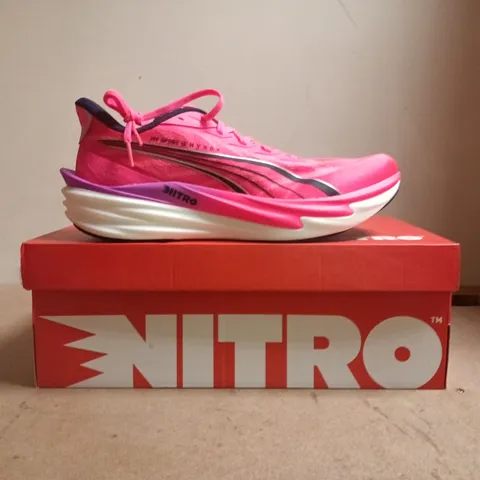 BOXED PAIR OF PUMA NITRO TRAINERS IN PINK SIZE UK 11