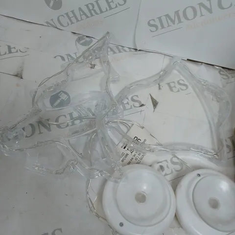BOX OF 6 HOME REFLECTION WINDOW LIGHT DOTS - BELLS & TREES