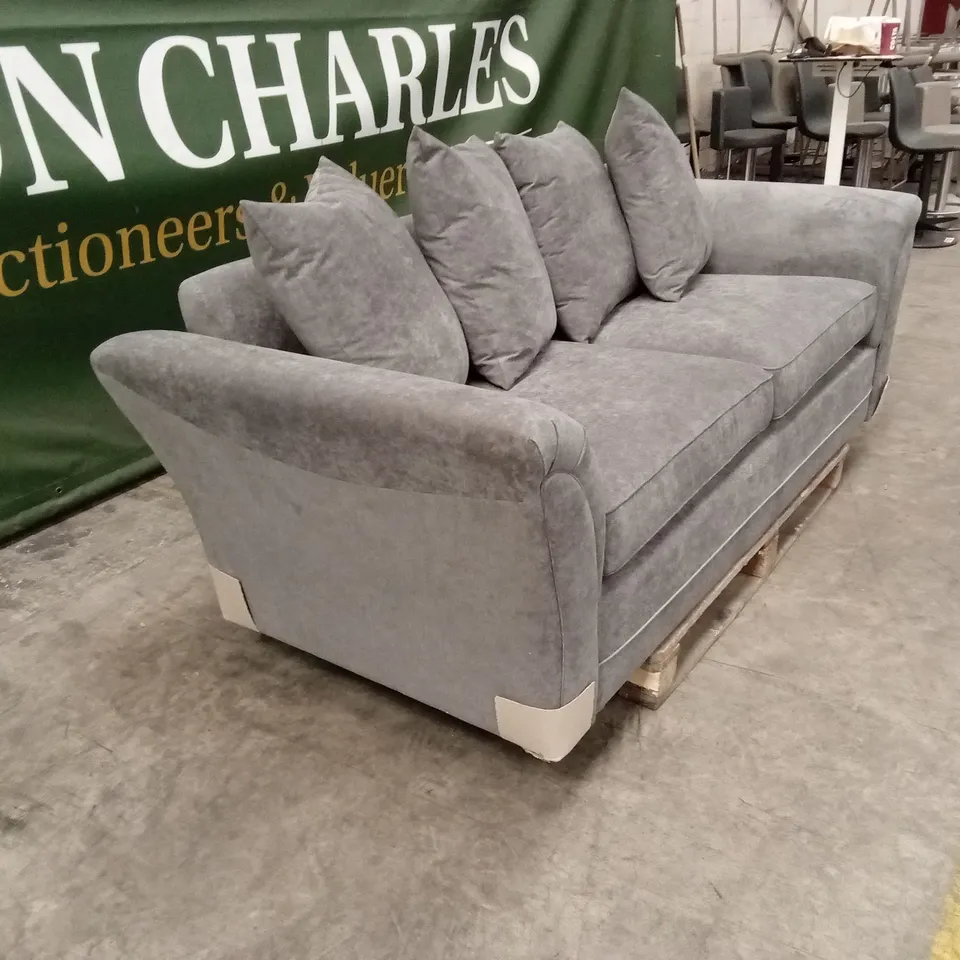 DURY FABRIC 3 SEATER SCATTER BACK SOFA  - GREY RRP £499