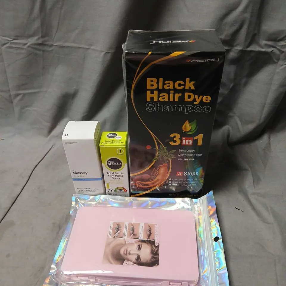 APPROXIMATELY 15 ASSORTED HEALTH & BEAUTY PRODUCTS TO INCLUDE HAIR DYE, EYE LASHES AND THE ORDINARY