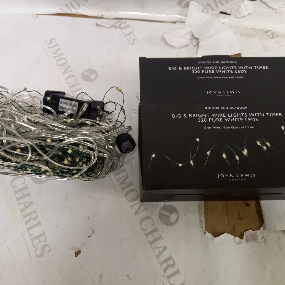 BIG & BRIGHT WIRE LIGHTS WITH TIMER 320 WARM WHITE LEDS 