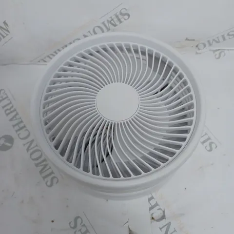 BELL & HOWELL ADJUSTABLE FOLDING RECHARGEABLE STAND FAN WHITE