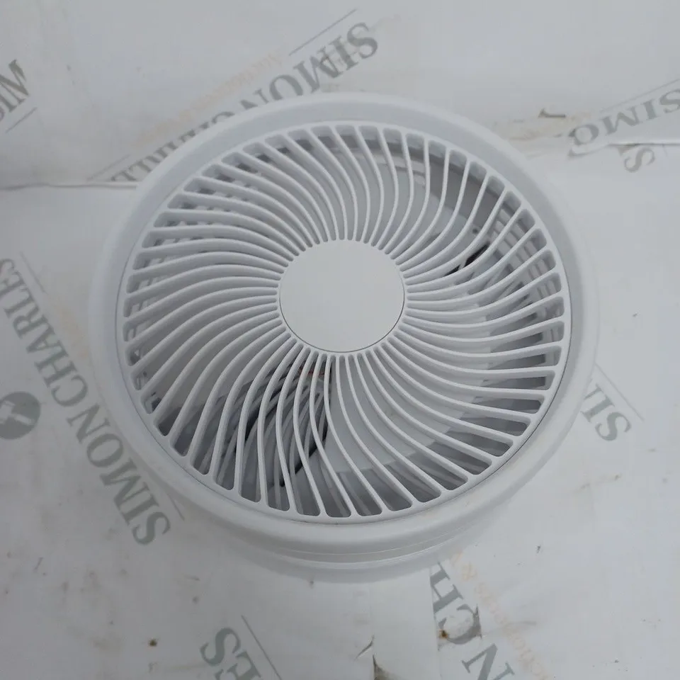 BELL & HOWELL ADJUSTABLE FOLDING RECHARGEABLE STAND FAN WHITE