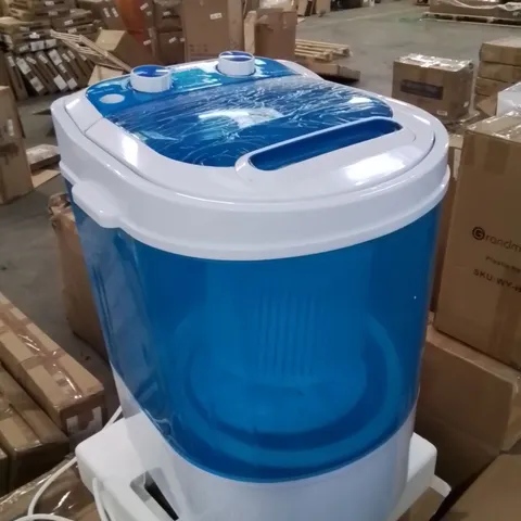 BOXED COUNTER TOP WASHING MACHINE IN WHITE/BLUE