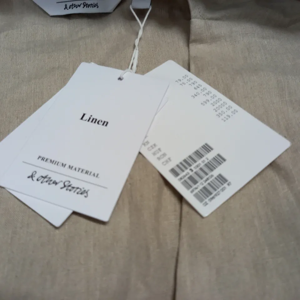& OTHER STORIES TIE FRONT LINEN TUNIC STYLE TOP - EUR 36