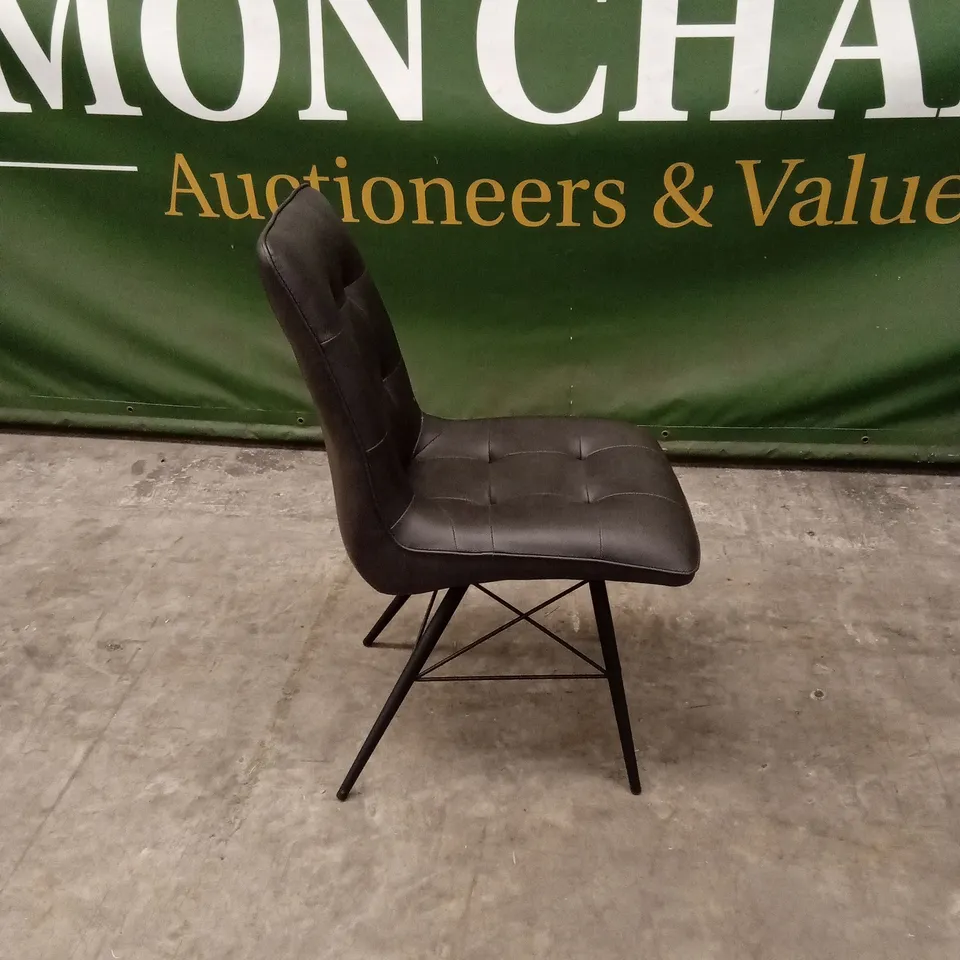 QUALITY DESIGNER SWIVEL FAUX LEATHER DINING CHAIR