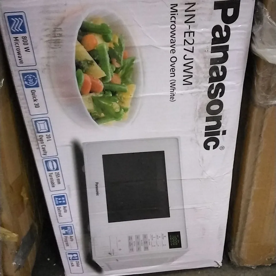 BOXED PANASONIC MICROWAVE OVEN WHITE NN-E27JWM