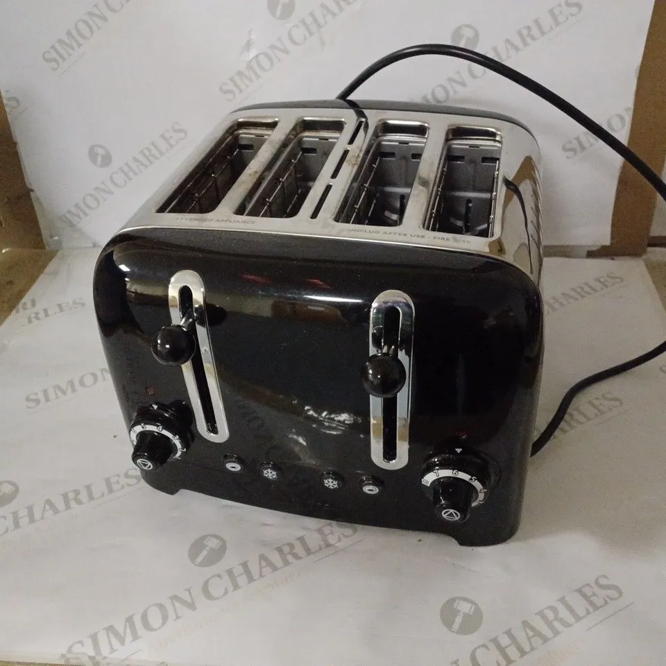 DUALIT 46205 4 SLOT LITE TOASTER IN BLACK FINISH
