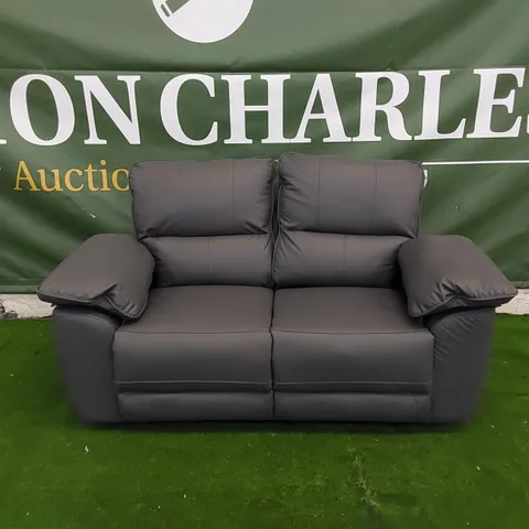 DESIGNER SEVILLE 2 SEATER MANUAL RECLINER FAUX LEATHER SOFA 