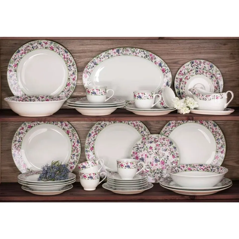 BOXED BLOOMSBURY FLORAL APPROXIMATELY 35 PIECE DINNERWARE SET (1 BOX)